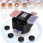 2 in 1 Automatic Card Shuffler and Dealer Machine, 360° Rotating Card Dealer