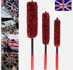 3X Set Wheel Woolies Luxury Super Plush Soft Alloy Wheel Cleaning Brush Kit UK