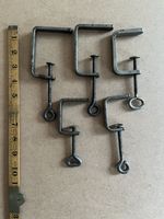 5x Vintage C- clamps medium size