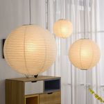 Round Lamp Paper Shade Pendant Ceiling Lightshade Cover Chandelier Shade Decor
