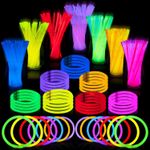 200 Pcs Glow Sticks Bulk 8"(20Cm) Glowsticks Party Accessories for Bracelets