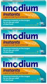 3x12 Imodium Instants (2mg) 36 Diarrhoea Tablets  Dissolves Instantly On Tongue