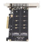 PH45 Adapter Card Dual M.2 NVMe SSD To-PCIE X8 M Key Hard Drive Converter Rea CT