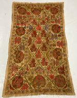 Vintage Suzani Embroidered Textile Panel Floral Wall Hanging Panel 150x91 cm
