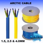 ARCTIC GRADE BLUE OR YELLOW 3183 FLEX CABLE 3 CORE 1.5, 2.5, 4MM CARAVAN CAMPING
