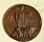 Plaque to. 20/297  Pte. J. BABE 2nd Gar. Btn.  North'd Fusiliers. Royton on Tyne