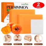 2Pcs Persimmon Soap Bar for Old People Smell, Natural Body Odor Control Bar Soap
