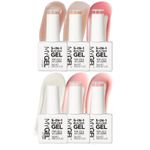 MyGEL Mylee 5 in 1 Builder Gel Trio 3x15ml Nail Art Base Top Coat Extensions