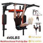 Pull Up Bar Wall Mounted Chin Up H-Duty Power Tower Dip Station Multifunctional