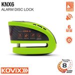 Kovix Overloard KNX6 Motorcycle Alarm Disc Lock 6mm Pin Green Waterproof 120dB