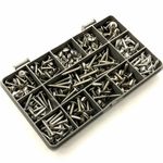 220 ASSORTED 6g 8g 10g STAINLESS STEEL FLANGE POZI PAN SELF TAPPING SCREWS KIT