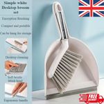 Dustpan and Soft Brush Set Plastic Silver Hand Dust Pan Household Cleaning