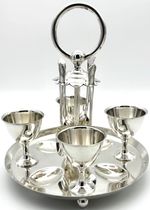 Victorian Silver Plate Egg Cruet by George Bowen & Son – Circa 1885