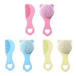 Baby Hair Brush Comb Set for Newborns Gentle On Delicate Skin wth Bear Design