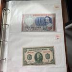 Folder with A Selection of Notes and Banknotes From Different Countries Used