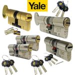 Yale Cylinder Door Lock Platinum Euro TS007 3* Star Anti-Snap-Drill-Screw