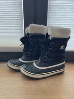 Sorrel Women's Winter Carnival Waterproof Boots in Black/Stone UK 4