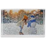 Glitter Photo Frame, Acrylic Picture Frame holds 10 x 10.16 x 15.24 cm, White 