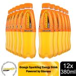 Lucozade Energy Orange Sparkling Glucose Drink 12x380ml Bottles Multipack