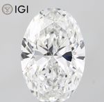 IGI Certified Lab Grown CVD Diamond Oval Cut 2.82 Ct D Color VS1 Clarity Stone