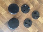 5 x Baby Safe Plug Covers, Black 3 Pin Version