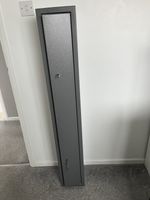 Grey Steel Lockable Rifle Gun Cabinet Safe with Regular Lock