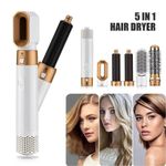 5in1 Electric Hair Dryer Blow Curler Set Detachable Styler Hot Air Brush Salon