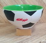 Kellogg's Football/Soccer Design Cereal Bowl, Green Interior ©2002