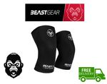 BeastGear Beast Sleeves Pro Knee Sleeves, Black/White Size Small Brand New, Gym