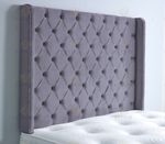 Chesterfield Winged Headboard Plush Velvet 36" Upholstered - All Sizes & Colours