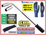 17 19 21 23mm HEAVY DUTY Extendable Wheel Car Brace Socket Tyre Nut Wrench 4-50