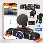 360° 4 Channel 1080P HD Car Dash Cam Front and Rear Left Right Camera +64G Card
