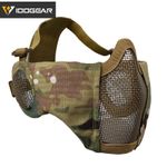 IDOGEAR Paintball Mask Foldable Half Face Mask Mesh Protective Military Hunting 