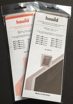 Hawid Stamp Mount Strips Assortment of 100, 10 Different sizes Black or Clear