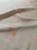 Japanese  kimono silk fabric/grey-beige,  14"x66" BC14c