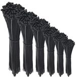 BLACK CABLE TIES / ZIP WRAPS LONG SHORT Thick Thin Narrow Small Fastener QUALITY