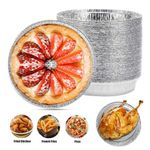 Round Aluminium Foil Tray Pie Dish Disposable Baking Catering Container Pie Tray