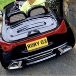 Children's Personalised Plastic Name Number Plate Kids Ride On Electric Car