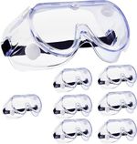 8 X Safety Goggles Protective Glasses Eye Protection Anti-Fog Lab Work PPE Wear