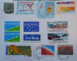 Collection of Australian Printed Letter Stamps/Airmail Labels & Address Labels