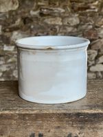 Antique French Patinated Stoneware Confiture Pot Digoin