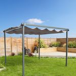 3 x 3m Steel Pergola Gazebo - FACTORY SECOND RRP £149.99