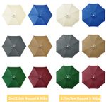 Replacement Fabric Parasol Cover Garden Canopy Patio 2m 2.7m 3m Umbrella 6/8 Rib