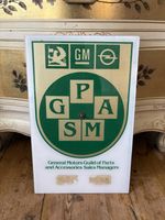 Vintage GM General Motors Car Dealership Wall Clock Advertising Sign Spares