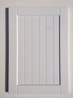 Bead & Butt T&G Matt White Shaker kitchen cabinet cupboard doors grooved pane