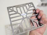 Vintage Square Aluminium Drain Cover Grate Grille Vent Antique 6"W "HEPWORTH"