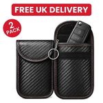 2X RFID BLOCKING CAGE CAR KEY SIGNAL BLOCKER FARADAY POUCH CASE FOB KEYLESS