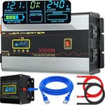 YQ Power Inverter 12V to 240V 3500W 7000W Camper Motorhome Converter LCD Remote