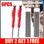Carpenter Pencil-Kit Joiner Woodwork Builder WoodWorking Marking Pencil Markers-
