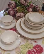 NORITAKE vintage Ivory China 7523 Dignatio starter/couples set-13 pieces